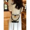1PC Fashion Contrast PU Canvas Splice Buckle Handbag Water Bucket Bag Strap Long Shoulder Strap Crossbody Bag For Women's Daily Use
