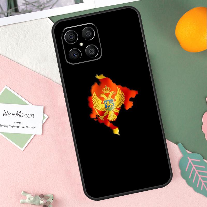 Montenegro Flag Case For Honor X8b X9b X9c X9a X8a X8 X9 50 70 90 Lite Honor 200 Lite Magic 7 5 6 Pro Cover