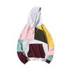 Fashion Men's Casual Solid  Hooded Hooded Patchwork Sweatshirt