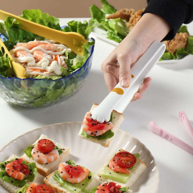 Cat Scratch Silicone Snack and Ice Tongs for Kitchen, Baking, and Barbecue