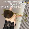 New Stylish Photochromic Lenses Myopia Glasses Ultralight Trends Square Frame Blue Light Ray Photochromic ShortSight Eyeglasses