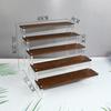 Acrylic Wooden Display Riser Stand for Funko POP Figures,Earring Ring Holder Cupcake Stand,Perfume Stand Organizer Display