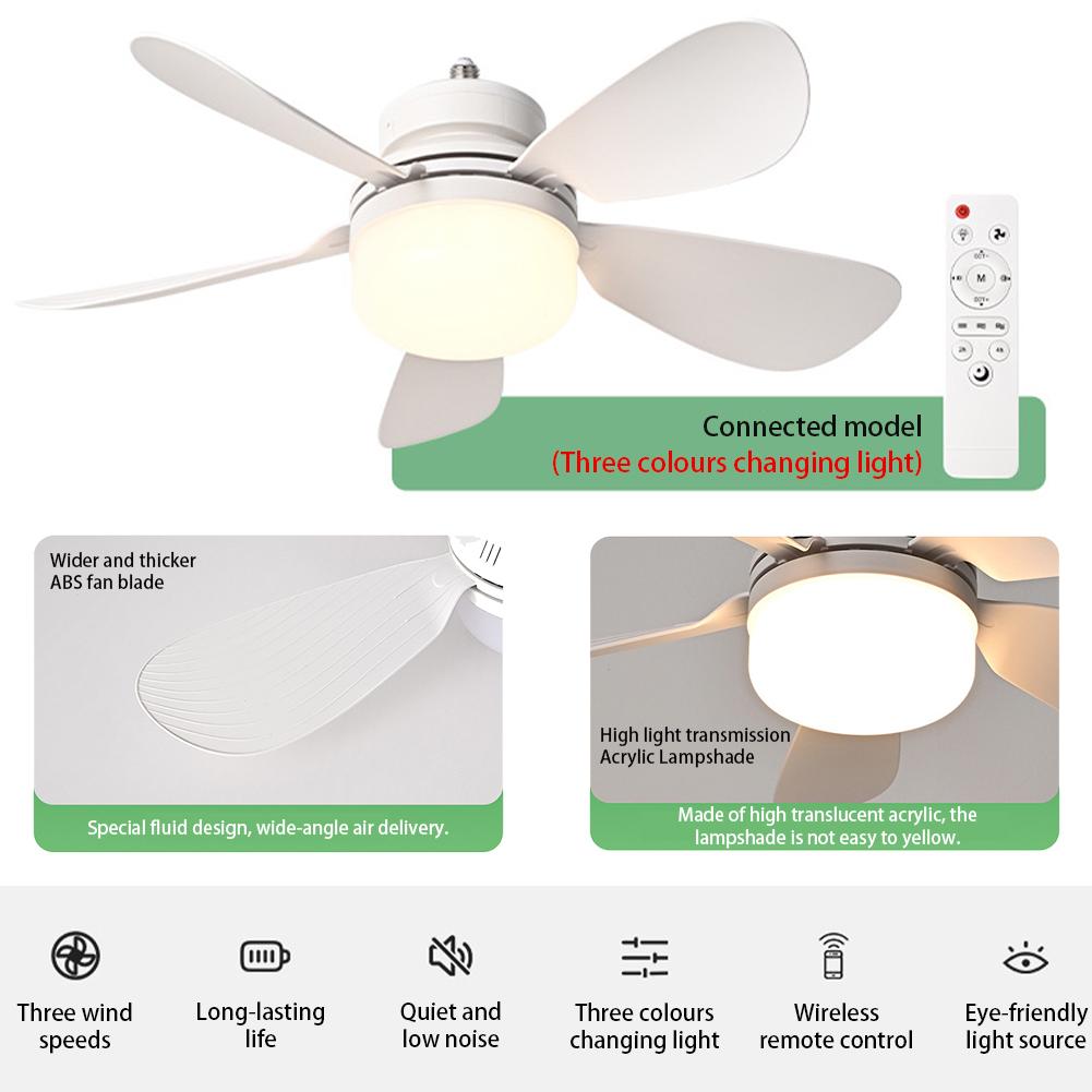 2 In 1 Hanging Fan with LED Lantern Rechargeable Electric Cordless Fan Modern Smart Cool Fan for Dining Room Bedroom Living Room