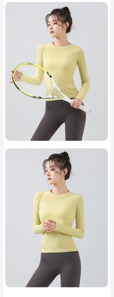 Women's Autumn/Winter Long Sleeve Round Neck Yoga & Fitness Top