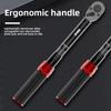 1/4  1/2 Torque Wrench with Adjustable Fast Torque and 72 Teeth Bi-directional Precision Ratchet More Suitable for Narrow Spaces