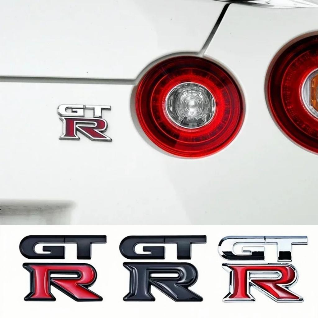 1pc 3D Metal GTR logo Badge Sticker Car Rear Trunk Emblem Decal Nine Colors are Available for Selection