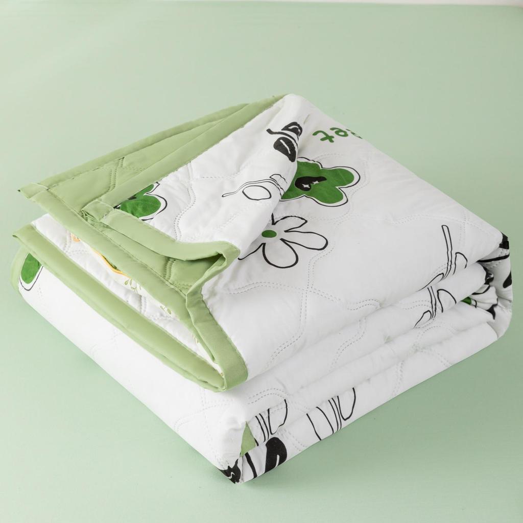 INS Skin-Friendly Washable Cotton Summer Quilt - Brushed Flannel Cooling Blanket for Dorms