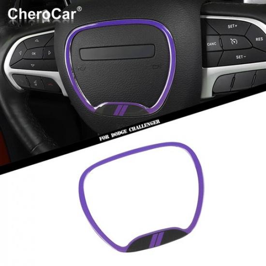 Steering Wheel Center Cover Trim Ring Purple for Dodge Charger/Challenger 15-21