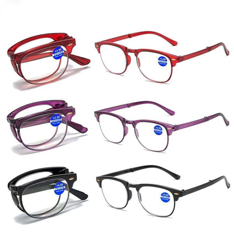 TR90 Foldable Reading Spectacles Unisex Blue Light Blocking Presbyopia Eyeglasses Folding Portable Far Sight Eyewear +1.0 To +4.0