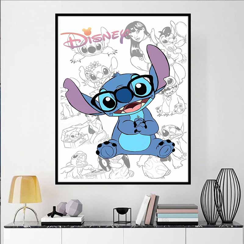 Disney Diamant Malerei Stichlinienkunst Sammlung Beruhigende Illustrationen Cartoon Diamant Malerei Voller Diamant Kreuzstich Handwerk DIY Geschenk Heimdekoration