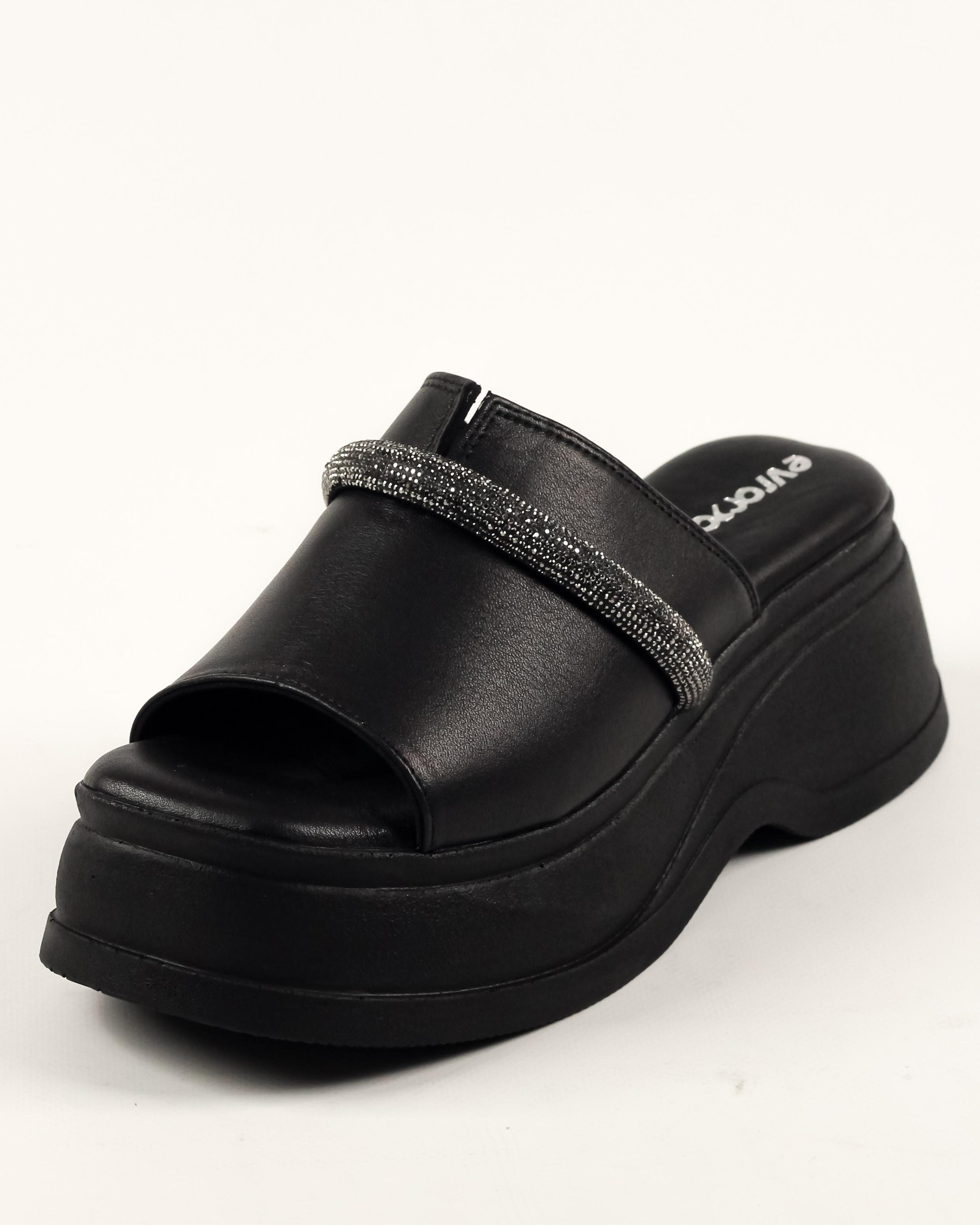 

Шльопанці на платформі Evromoda 447414 36 чорна шкіра 37 чорний