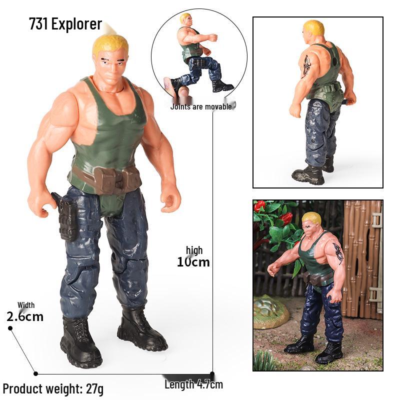 Farmer & Breeder Figure Set - Police Officer, Veterinarian, Plow Worker Toy Ornaments for Kids
