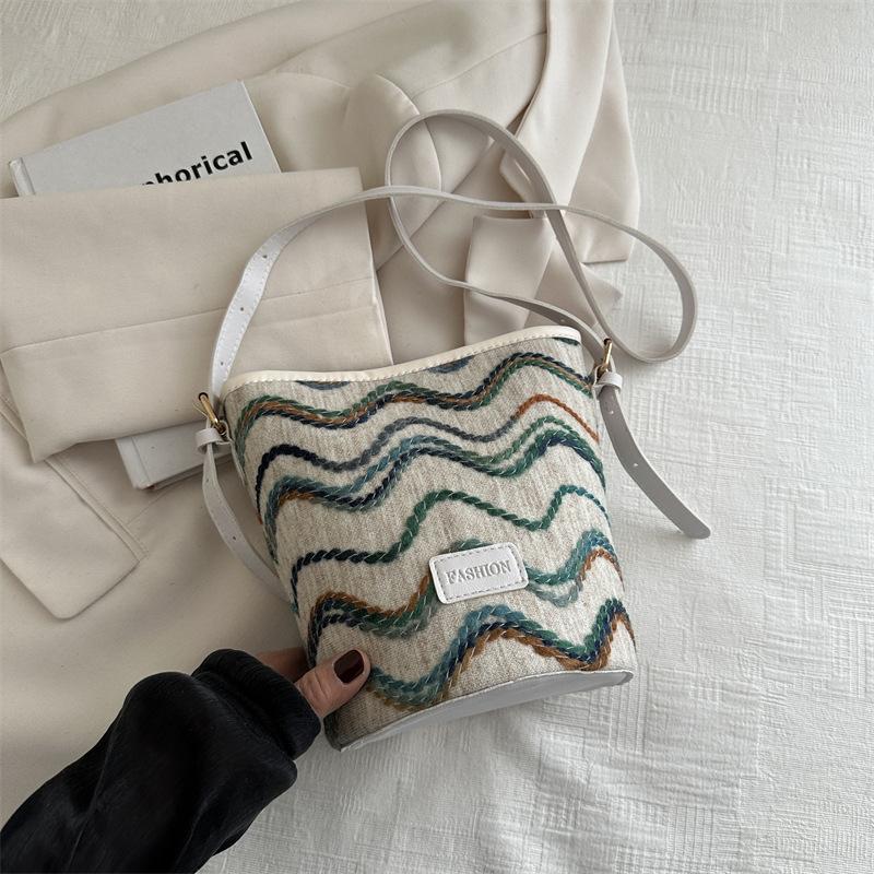 Mode Schulter Umhängetasche Damen 2025 Frühling neu vielseitig ins lässige Bucket Bag