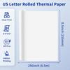 M832 Thermal Roll Paper 8.5" X 11" 4 Rolls QuickDry US Letter Thermal Printer Paper Compatible with M832 M834 M835 M836 Portabl