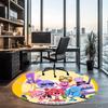 Custom Name Jelly Jamm Printed Round Rug Carpet Chair Rug Area Rug Entryway Doormats,for Office Chair Living Room Bedroom Kitchen Room.