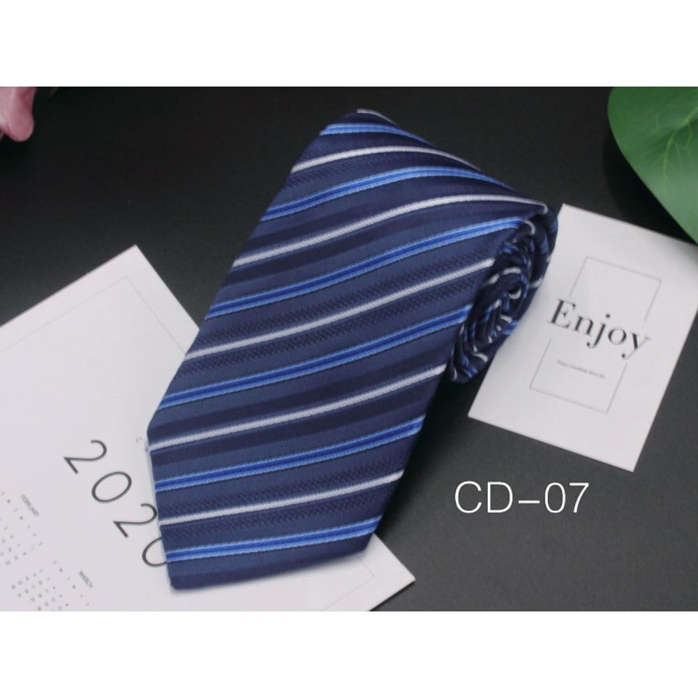 Men's Business Tie 8cm Professional Dress Interview Striped Tie Stylish Business-style Ties Navy Black Multi-colorTraditional Hand-knotted Design