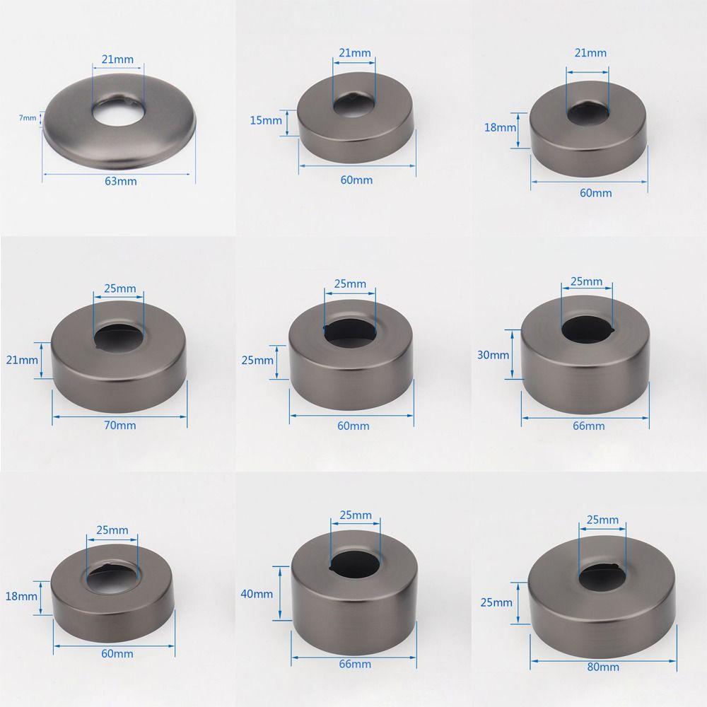 1PC Grey Black Stainless Steel Shower Arm Flange Replacement Wall Split Flange Faucet Decorative Cover Kitchen Accessories