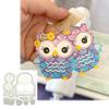 Cut Stencil Durable Decorative Reusable Owl Shape Metal Cutting DIY Scrapbook Decor Souvenir Gift