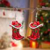 2024 Creative Christmas Boots Acrylic Earrings - Fashionable and Versatile Design