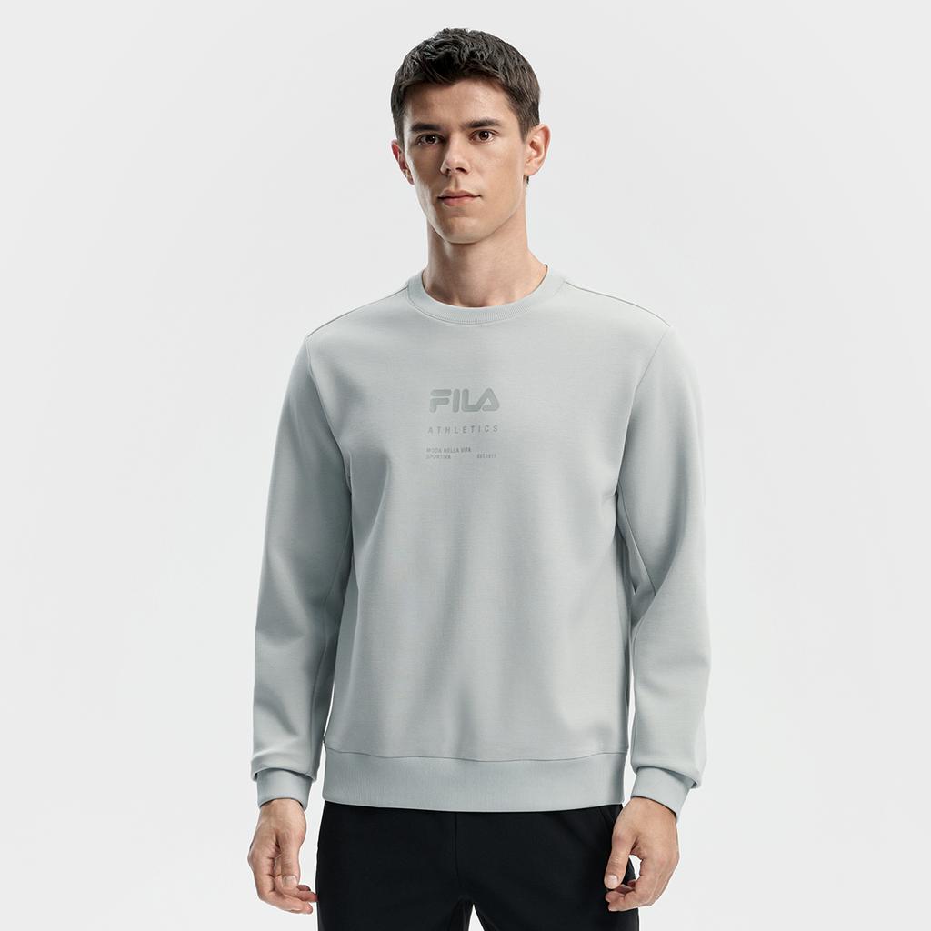 Fila Fitness Series Fashion Simple Casual Sports Training Loose Pullover Sweatshirt Men Sweatshirt A11M541217FMG