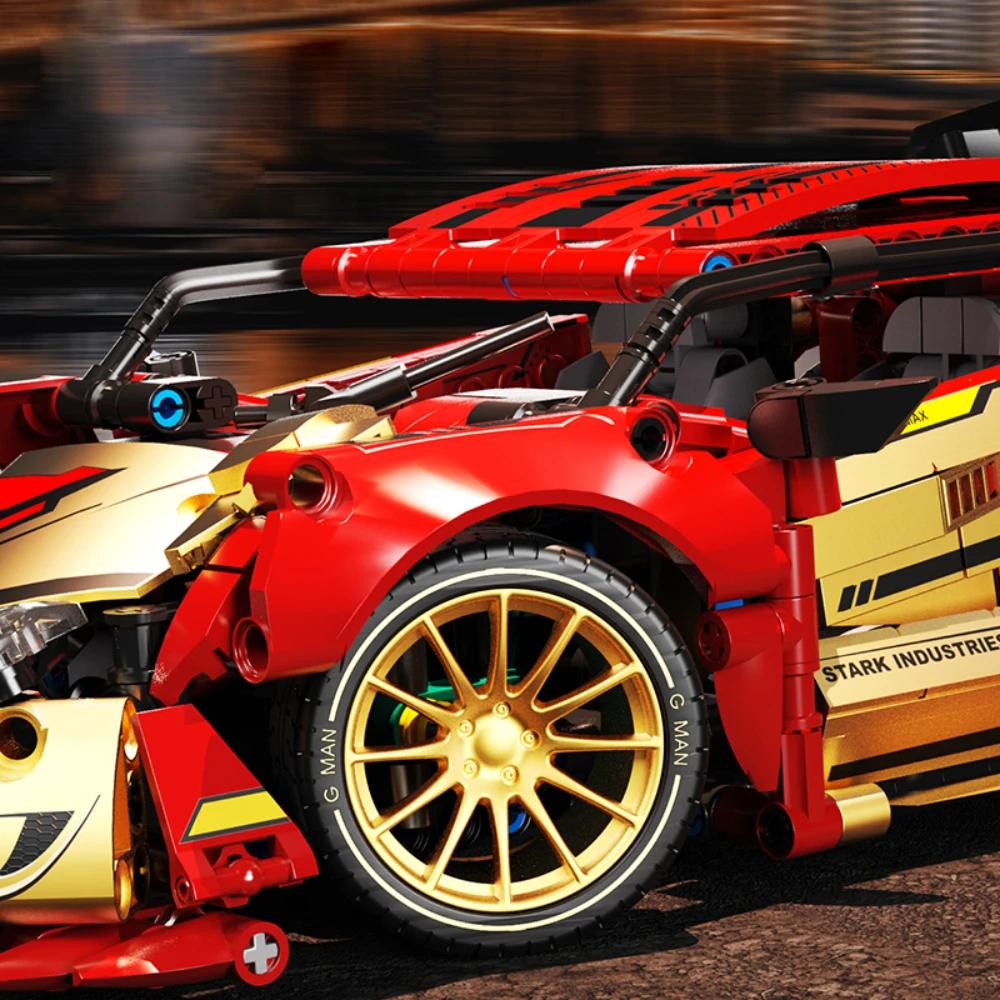Sports Car Building Kits, Adult Man Challenges 1:14 Scale Race Cars Toys Model for Boys Compatible with Legos Sets,1383 Pieces