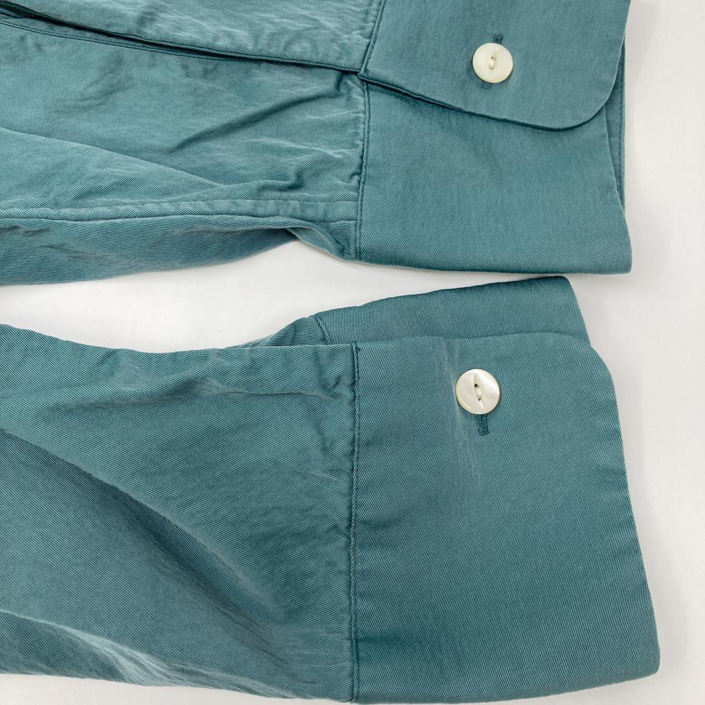 needles Green KP338 Papillon Emb.L Synthetic Open-Collar Shirt tops M greenUsed