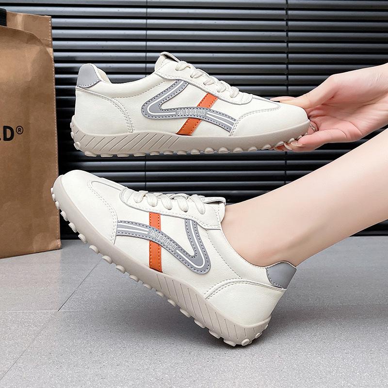 Leather German training shoes women's shoes 2025 autumn new versatile casual Forrest Gump shoes sports little white board shoes children