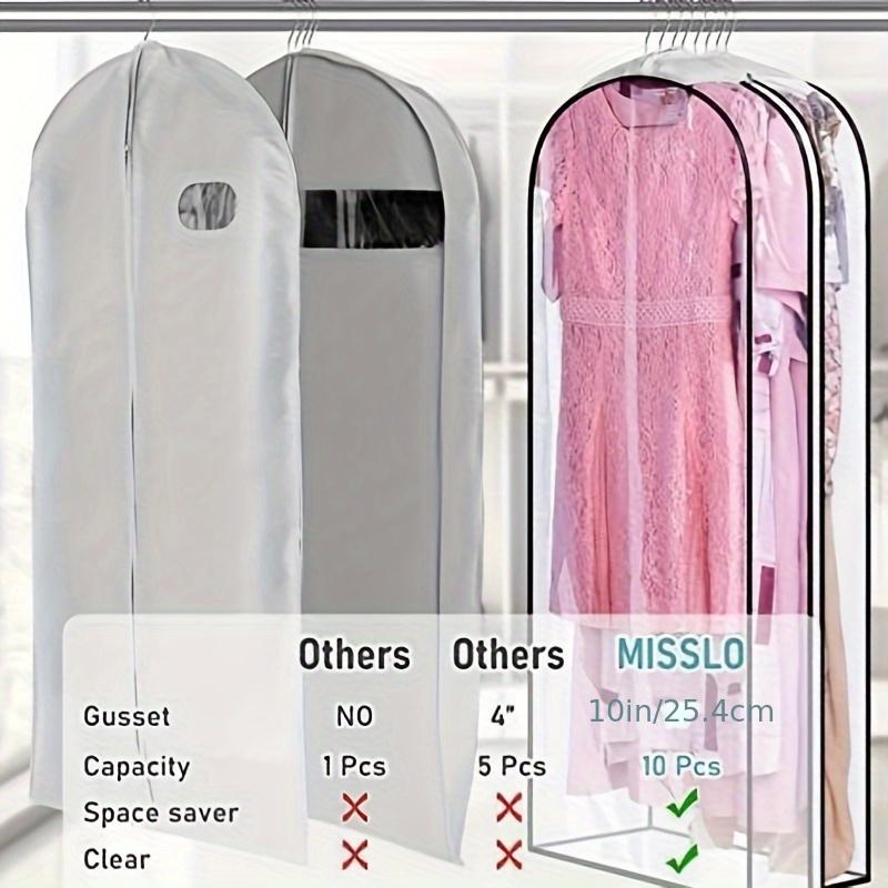 Transparent Canvas Clothing Bag Large Capacity Clothing Dust Cover Cloth Moisture Proof Dust Proof Storage Bag Home Accessories
