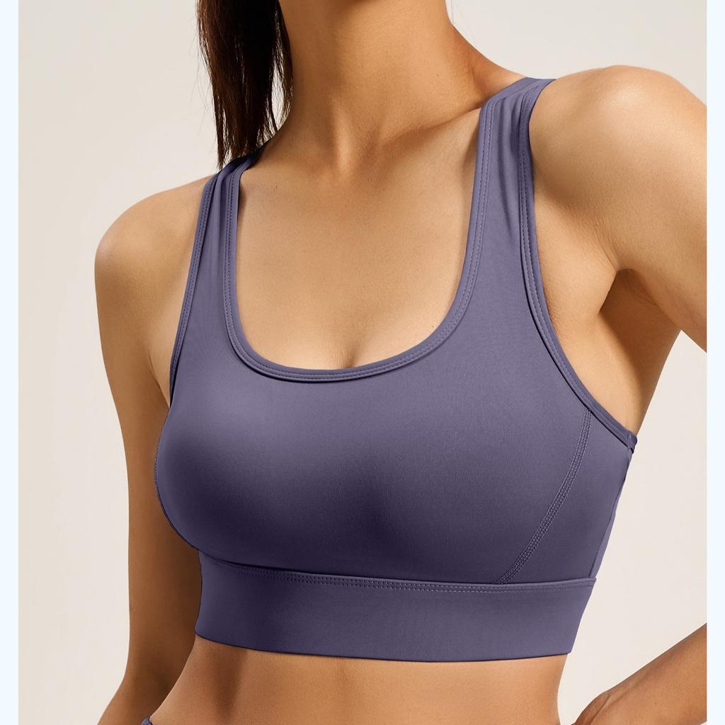 Racerback Clasp Sports Bra for Women High-strength Shockproof Fitness Yoga Sports Bra