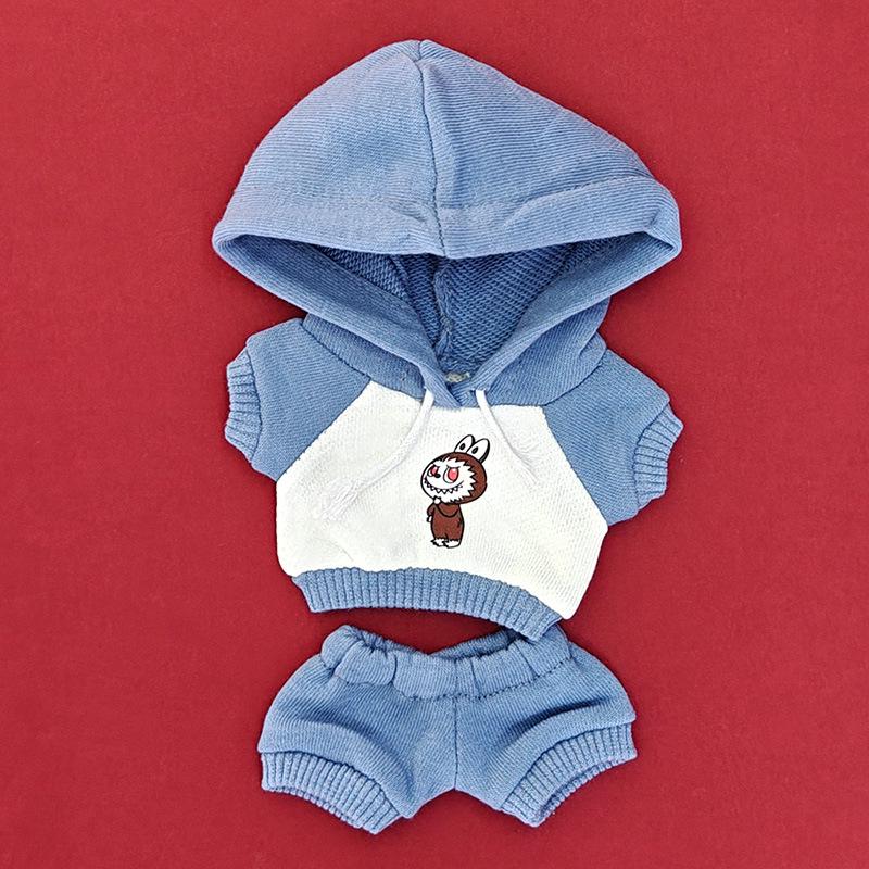 

Кукла Лабубу 17 см Хлопковая Кукла Комплект Толстовки и Брелок 17cm