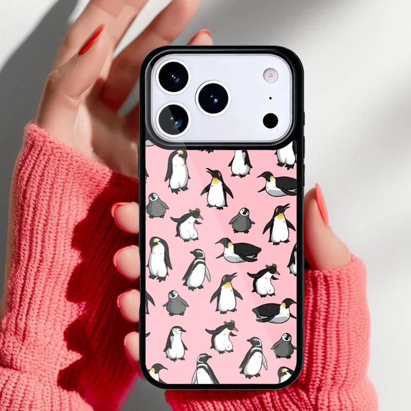 Lovely Penguin Phone Case for iPhone 17 16 15 14 13 Pro Max Back Cover for 12 11 Pro Coque