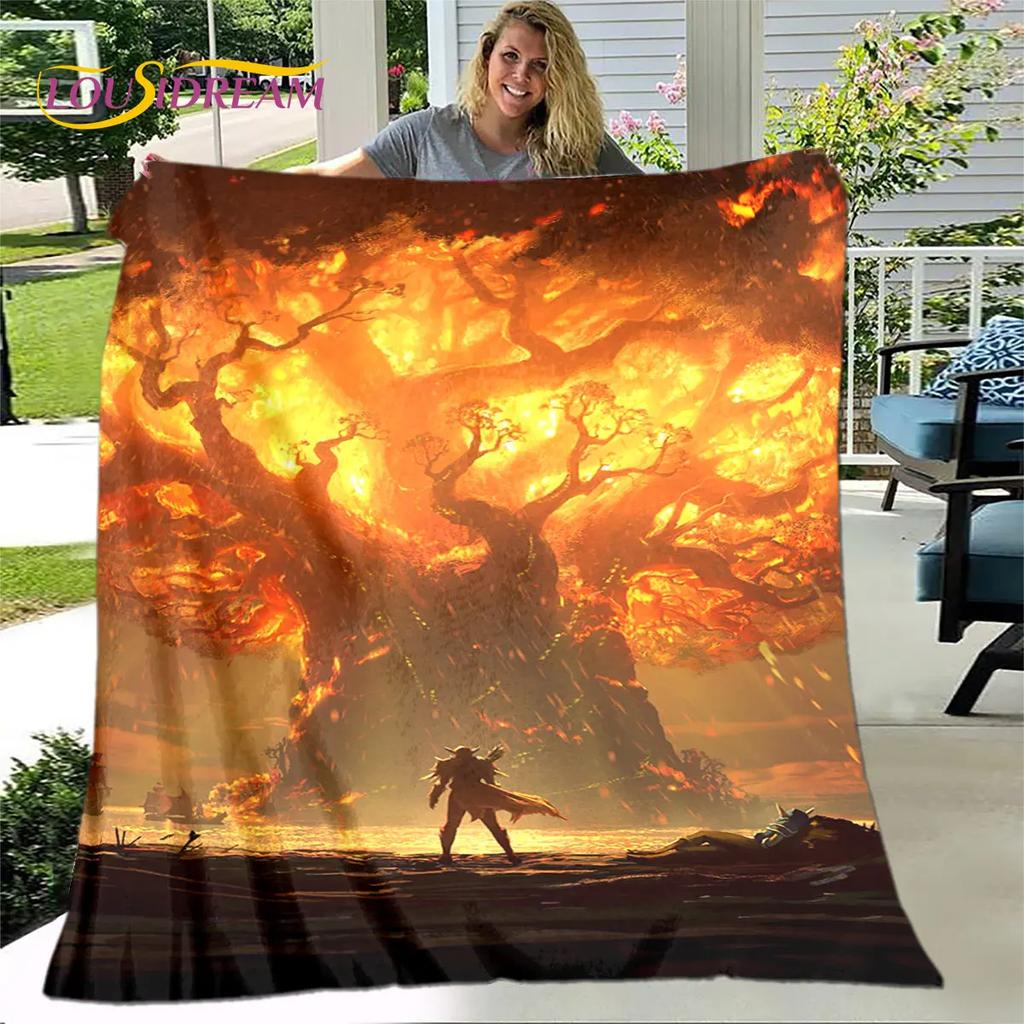 WOW, World of Warcraft Game Gamer Soft Plush Blanket,Flannel Blanket Throw Blanket for Living Room Bedroom Bed Sofa Picnic Cover