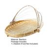 Picnic Basket with Cover Large Capacity Multifunctional Hand-Woven Storage Basket Outdoor Supplies