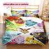 Pokémon Pikachu Eevee Pattern Bedding Home Decoration Birthday Gift (1 * Duvet Cover + 2 * Pillowcase, Without Core)