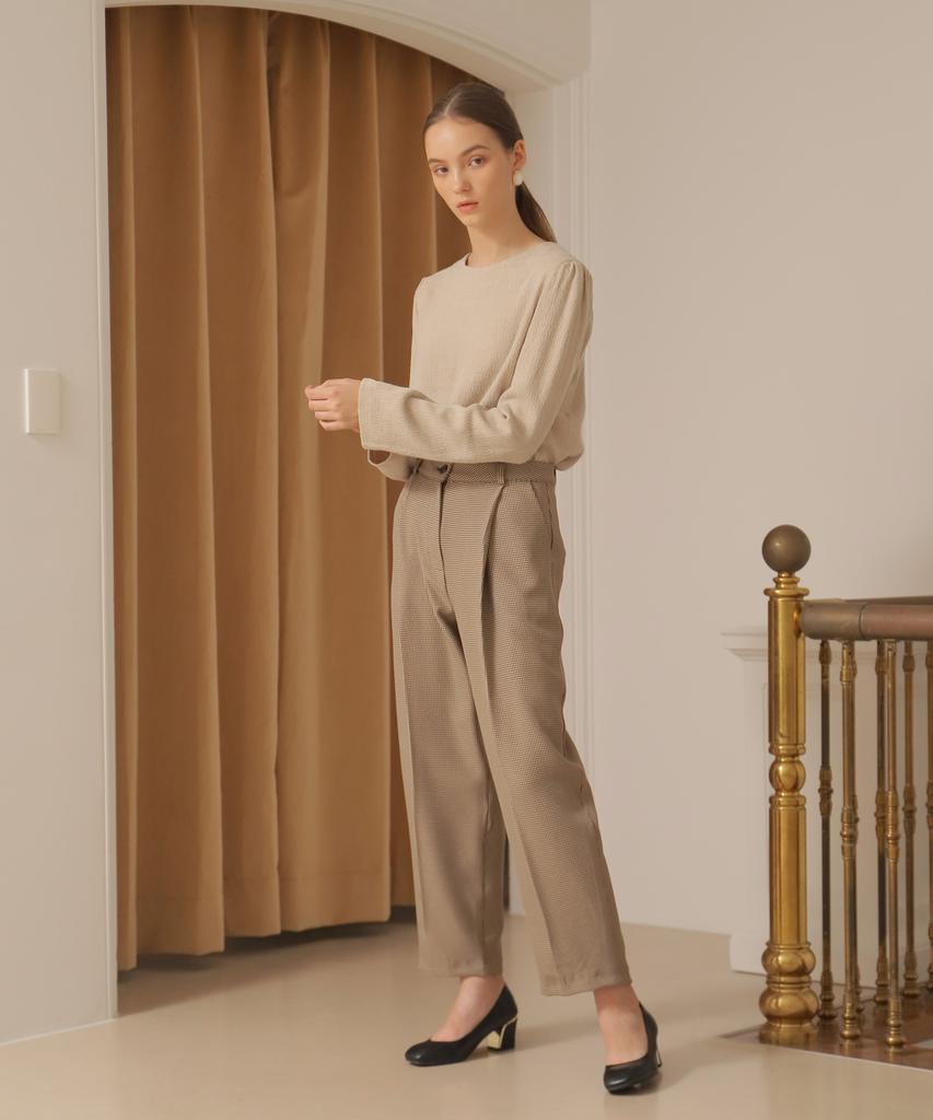 YUPPE Check Baggy Pants_Brown