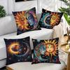 Mythical Art Of Sun And Moon Single-Sided Printing Short Plush Suitable For Living Rooms Bedrooms Sofas (Excluding Pillow Cores)