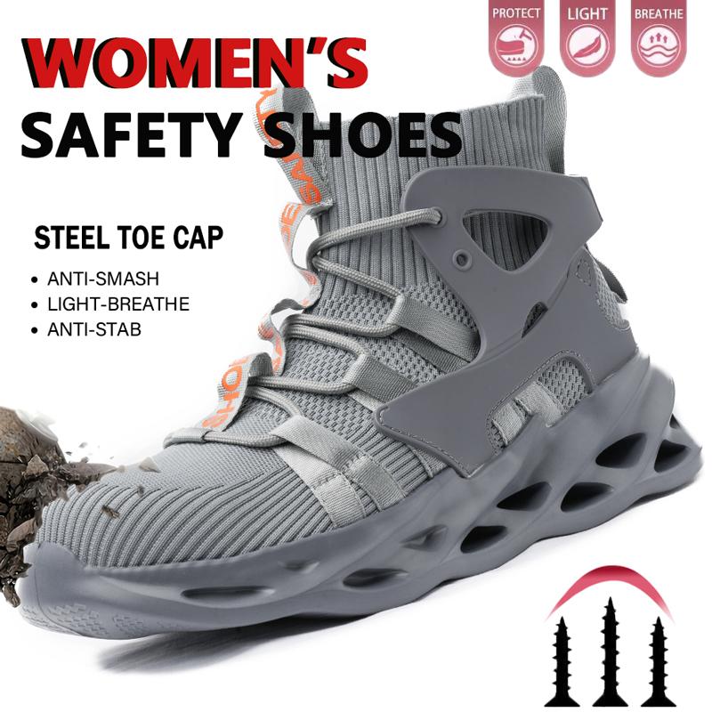 Steel Toe Anti-puncture Shoes Man Slip Resistant Men's Safety Shoes Men's Work Shoes Lightweight Breathable Men's Safety Boots