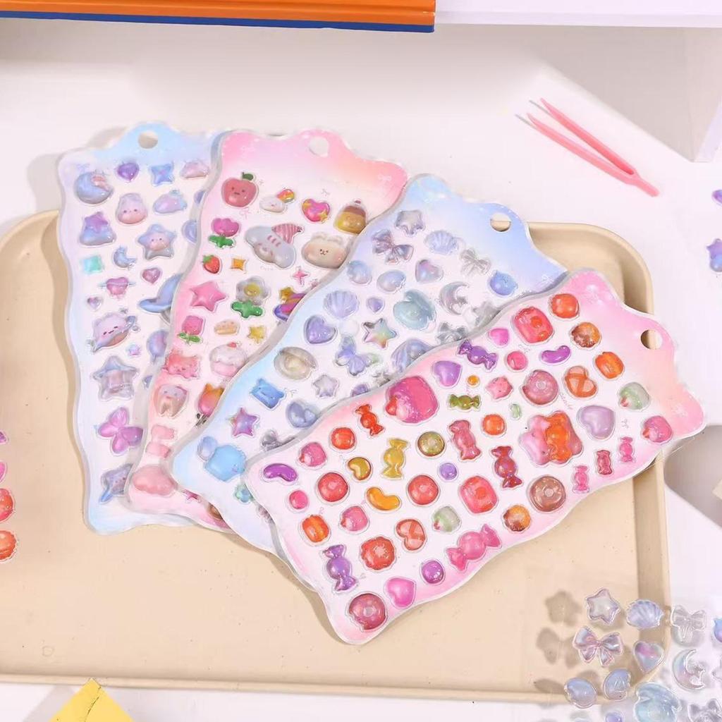 Cute Animal Patterns Bubble Stickers Cartoon 3D Embossed Stickers Children Toys Stickers For Scrapbooks Notebooks Tablets