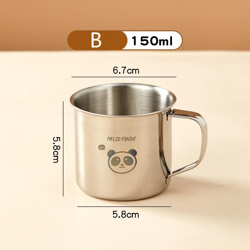 50/100/150ml 304 Stainless Steel Drinking Cup With Handle Durable Tumbler Anti Scalding Mini Cute Water Cup For Kids Drinkware