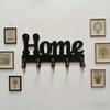 Farmhouse 5-Hook Wooden Key Hook Vintage Rustic Wall-Mounted Key Holder Multi-functional Decorative Hook Entrance Decoration