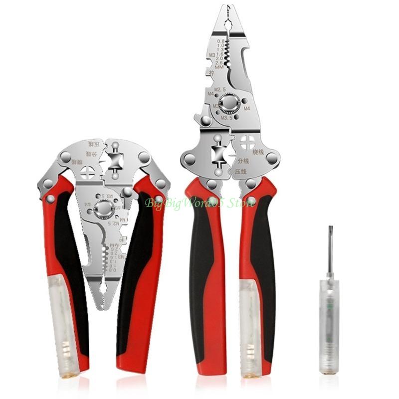 24TE Wire Strippers with Electricity Measurement Function 16 in1 Wire Stripping Plier