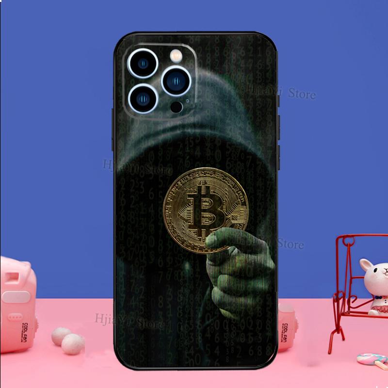 Bitcoin Coins Funny Case For iPhone 16 15 13 14 Pro 12 11 14 Pro Max Plus XR XS Max X 12 13 Mini SE2 Cover Shell