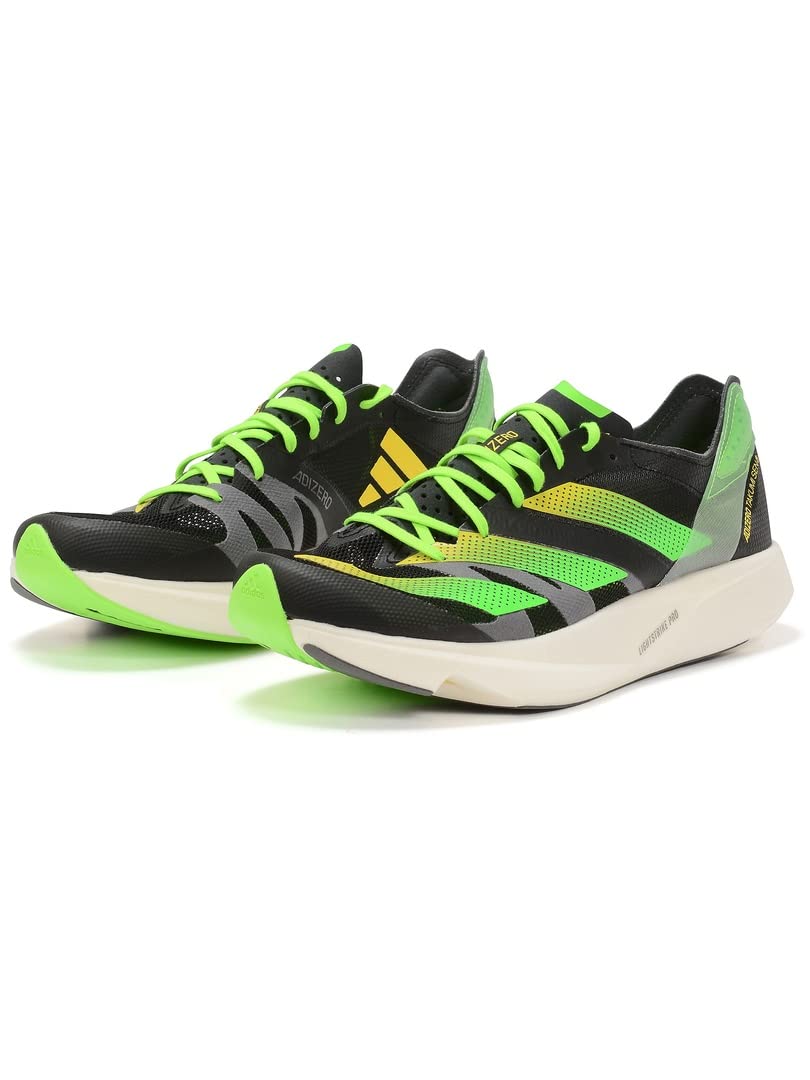 

Adidas Adizero Takumi Sen 8 Running Shoes LTI41 Spring/Summer 2022 Model, Core Black/Beam Yellow/Solar Green (GY8405), Size 25.0 cm