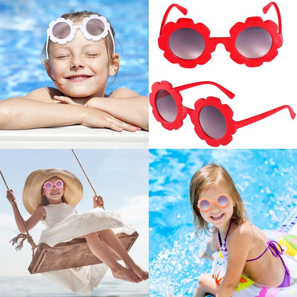 Boys And Girls Trend Outdoor Product Eyewear Vintage Children Sunglasses Sun Glasses Flower Shape