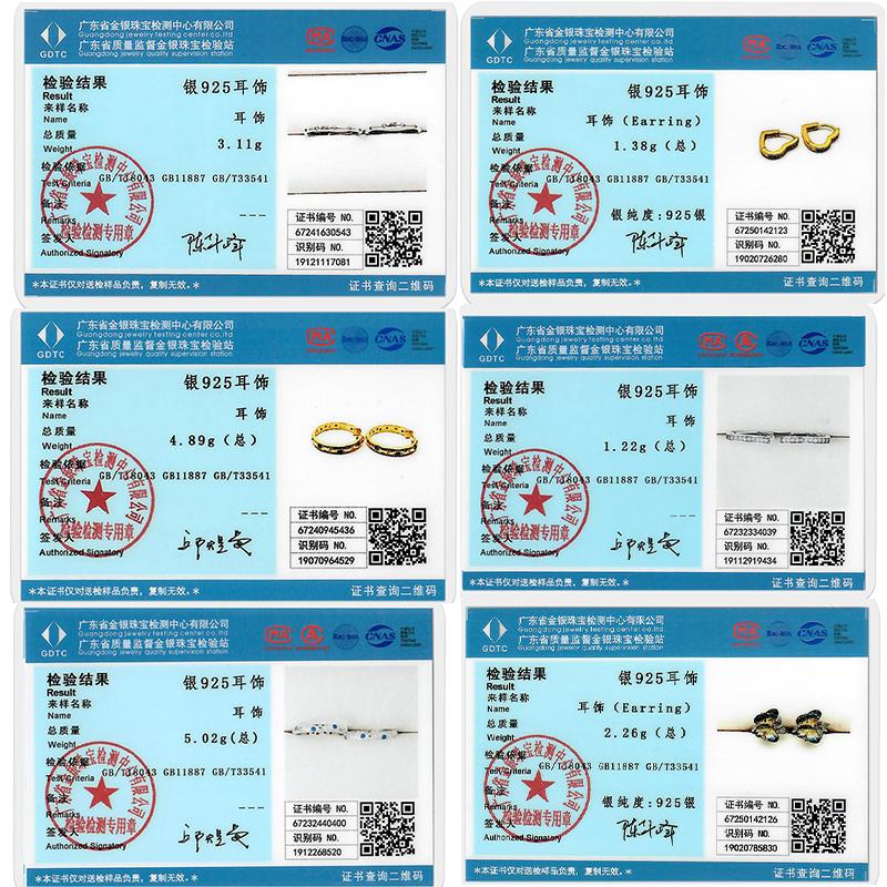 New 925 Silver Earrings Simple Bow Strawberry Butterfly Hoop Stud Earrings for Wedding Party Women Jewelry Girls