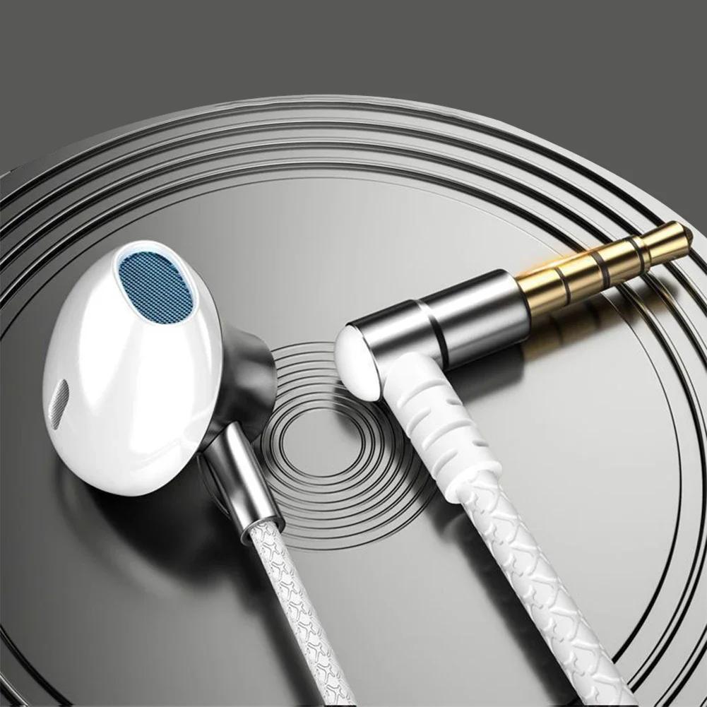 Stylish Metal Body with L-Shaped Plug Enhanced Bass and Clear Mic Wired Gaming Earphones for Music and Mobile Esports