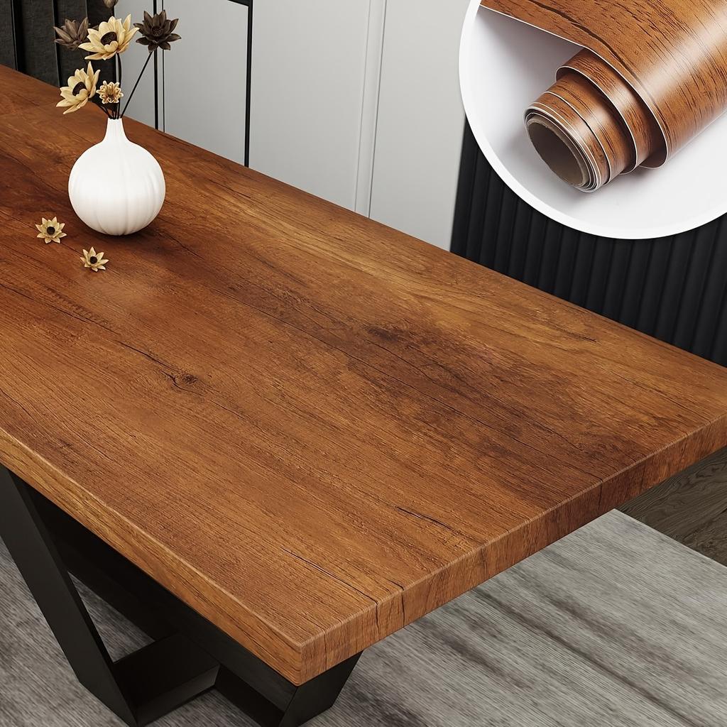 80Cm Vinyl Water-Repellent Wood Grain 3D Decals For Wardrobe Cupboard Table Closet Furniture Pvc Self Adhesive Wall Cover Home Decor