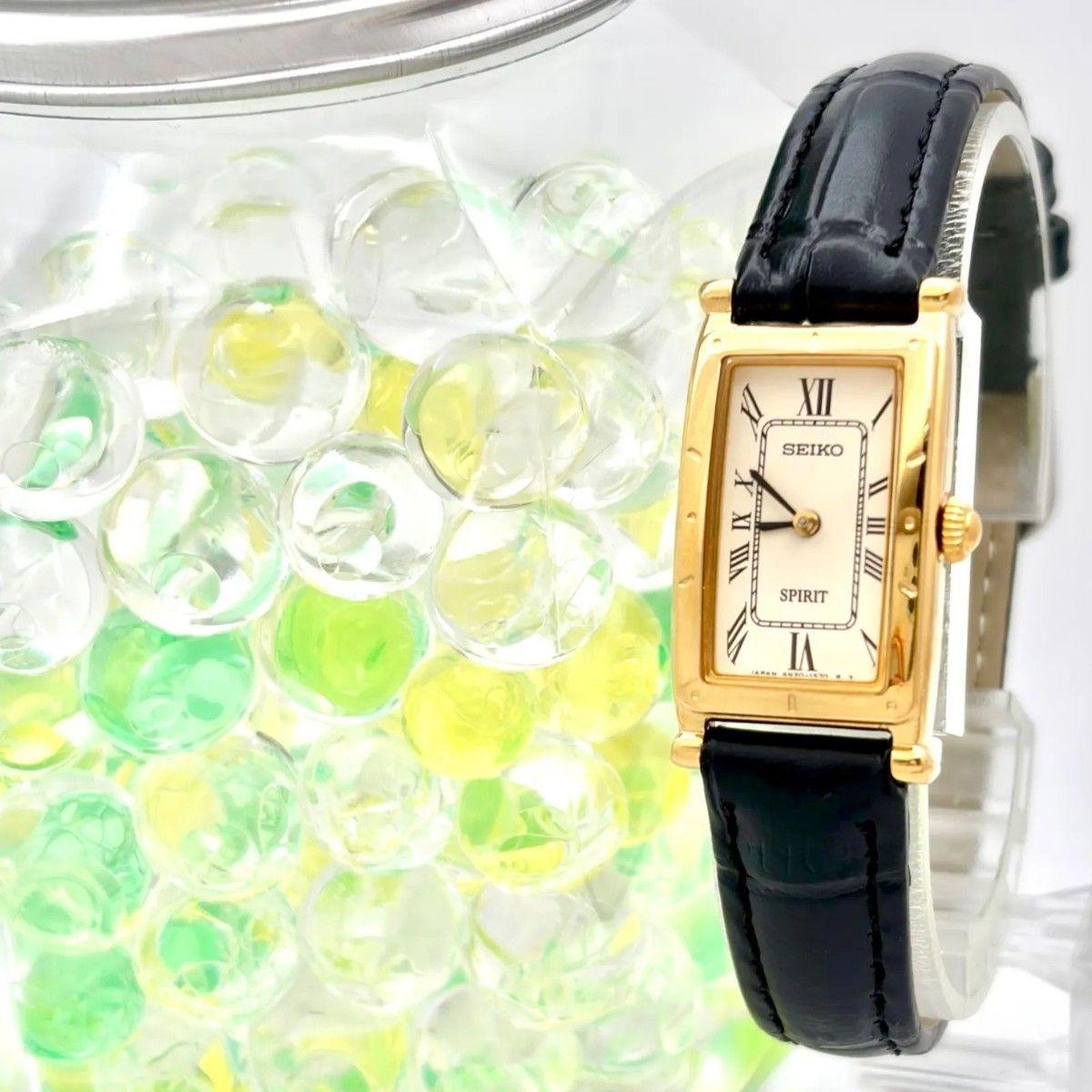 Used [New Battery] SEIKO SPIRIT Women s Watch Gold 4N20-5420 440053