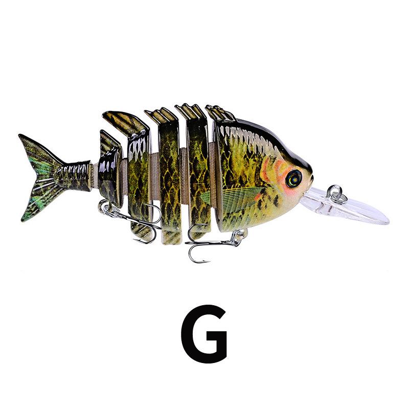 10cm Multi-jointed Bionic Plastic Lure, 14g Hard Bait for Mandarin Fish and Bass.