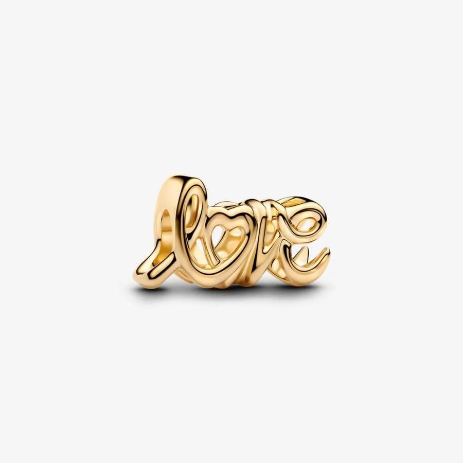 Copper Metal Pink Love Bow Four-leaf Clover Heart Charm Bead Components Rings Pendant Bead Components Compatible With Authentic Original Bracelet